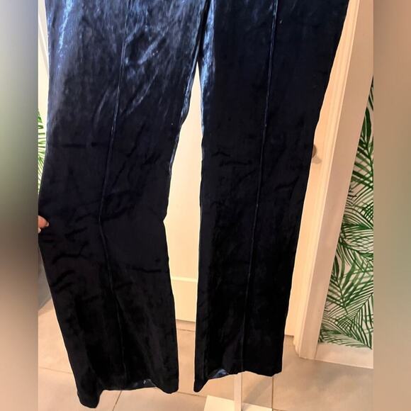 A.L.C Blue Ashbury Crushed Velvet Pants size 10 - Picture 5 of 11